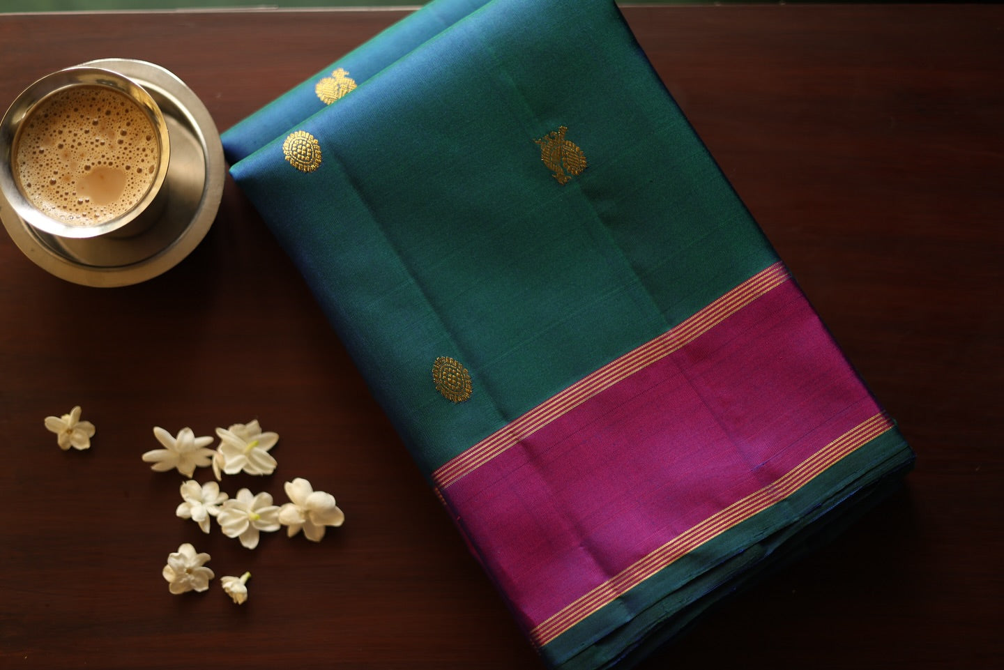 Maghri Neelam with Pink border