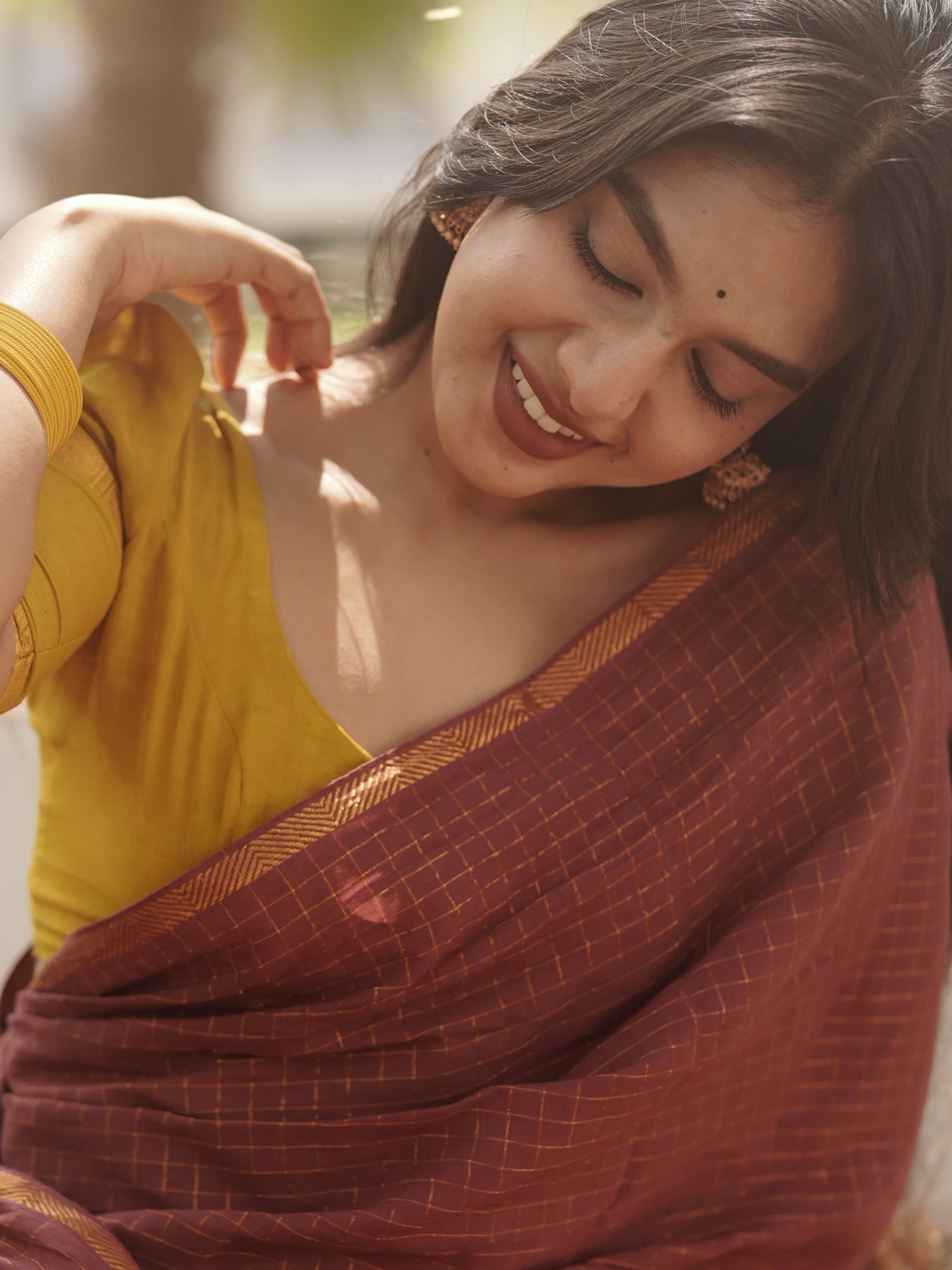 Red Kattam Kanjivaram Saree