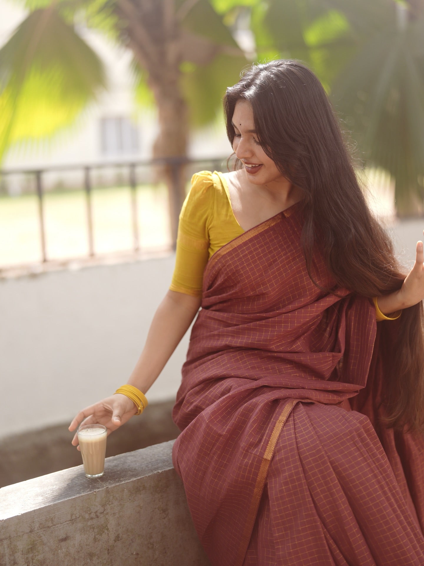 Red Kattam Kanjivaram Saree