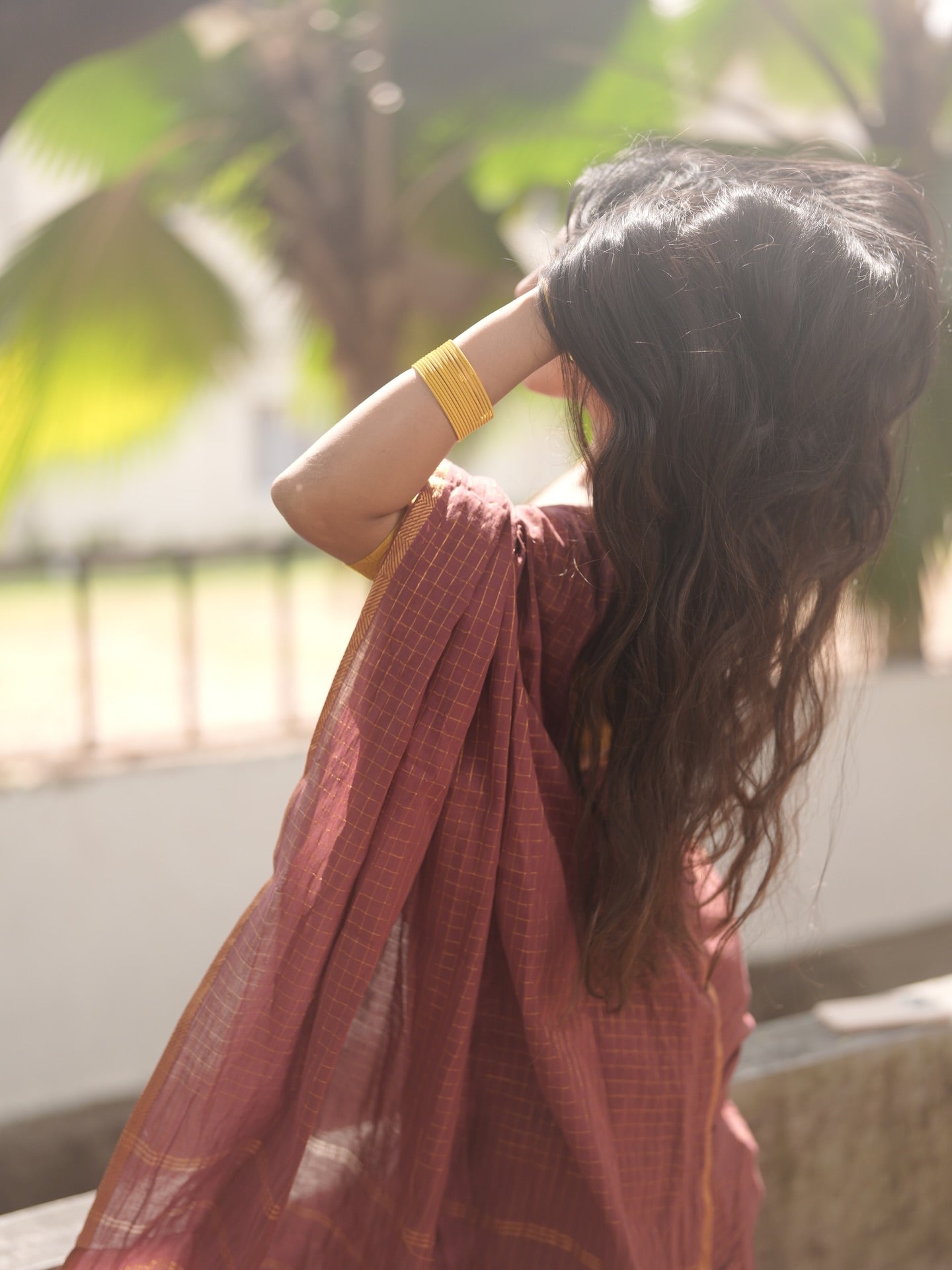 Red Kattam Kanjivaram Saree
